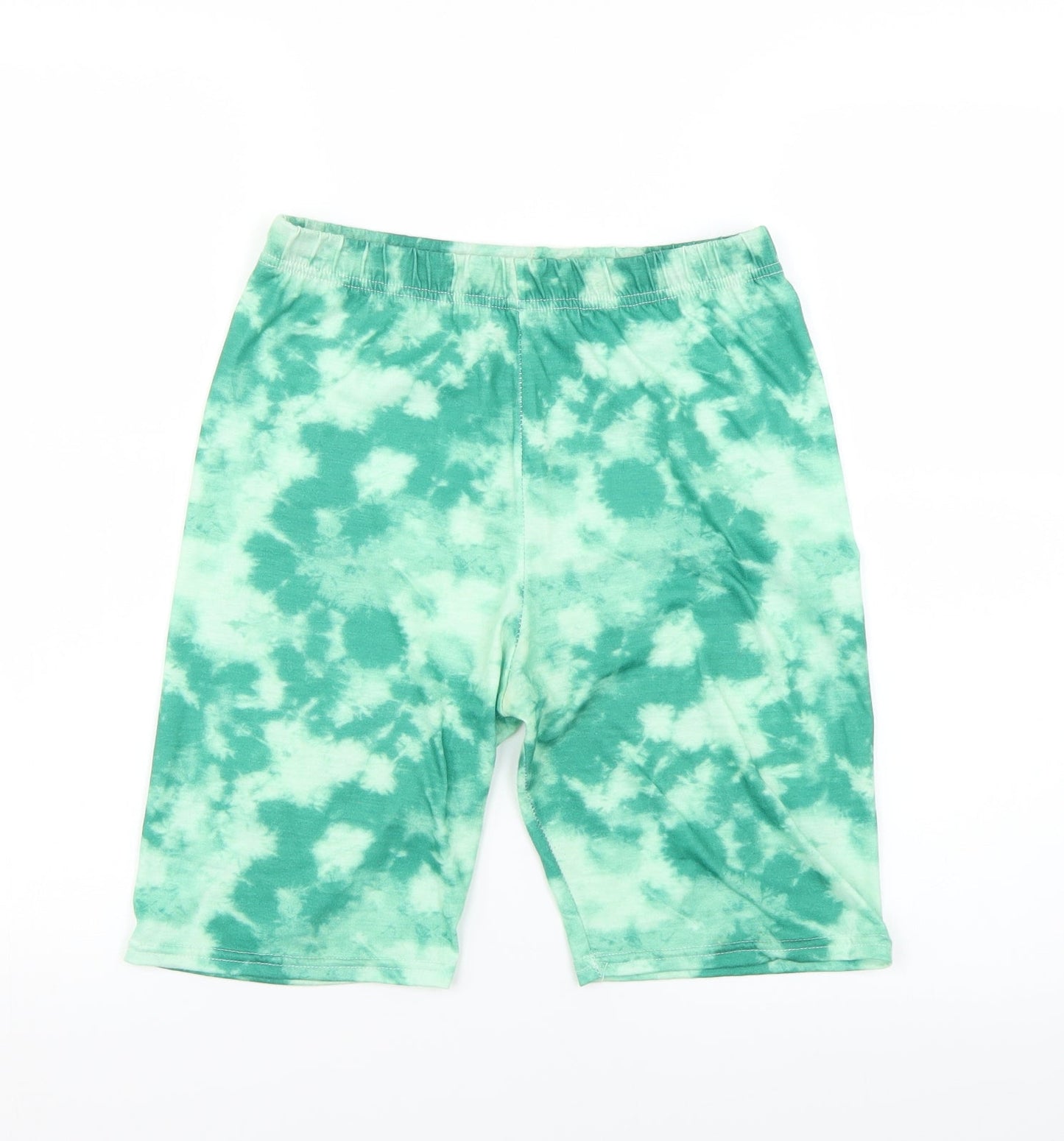 PRETTYLITTLETHING Womens Green Geometric  Sweat Shorts Size 12