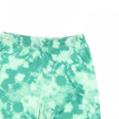 PRETTYLITTLETHING Womens Green Geometric  Sweat Shorts Size 12