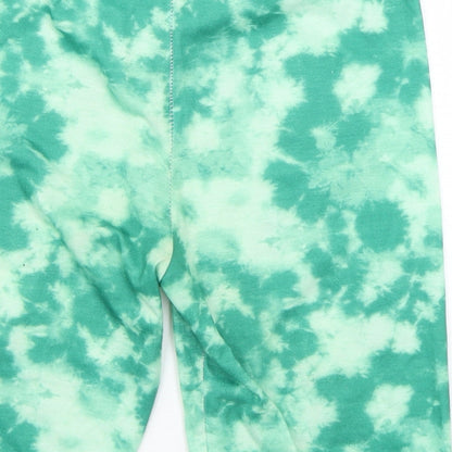 PRETTYLITTLETHING Womens Green Geometric  Sweat Shorts Size 12