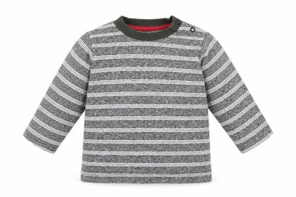 Nutmeg Baby Grey Striped  Basic T-Shirt Size 6-9 Months
