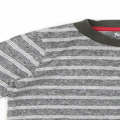Nutmeg Baby Grey Striped  Basic T-Shirt Size 6-9 Months