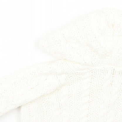 TU Baby White   Basic Coat Coatigan Size 0-3 Months