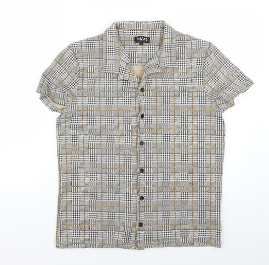 Mens UK Size 40 boohoo man Multicoloured  Button-Up Short Sleeve Casual Shirt