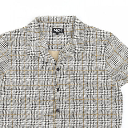 Mens UK Size 40 boohoo man Multicoloured  Button-Up Short Sleeve Casual Shirt