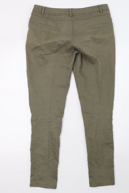 rubinl fashion Womens Green  Denim Skinny Jeans Size 12 L28 in