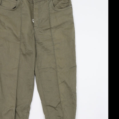 rubinl fashion Womens Green  Denim Skinny Jeans Size 12 L28 in