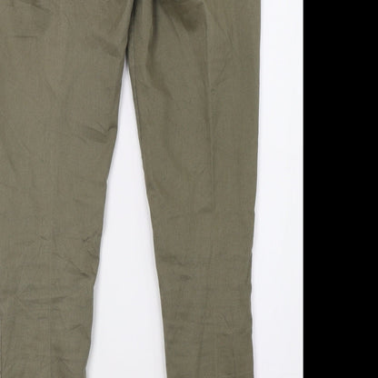 rubinl fashion Womens Green  Denim Skinny Jeans Size 12 L28 in