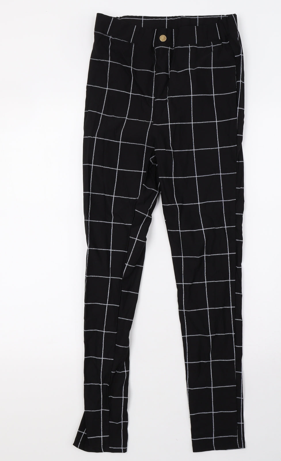 Womens UK Size M Preworn Regular Fit Sweatpants Black Trousers