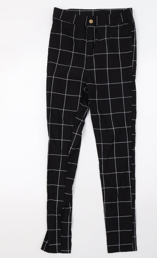 Womens UK Size M Preworn Regular Fit Sweatpants Black Trousers