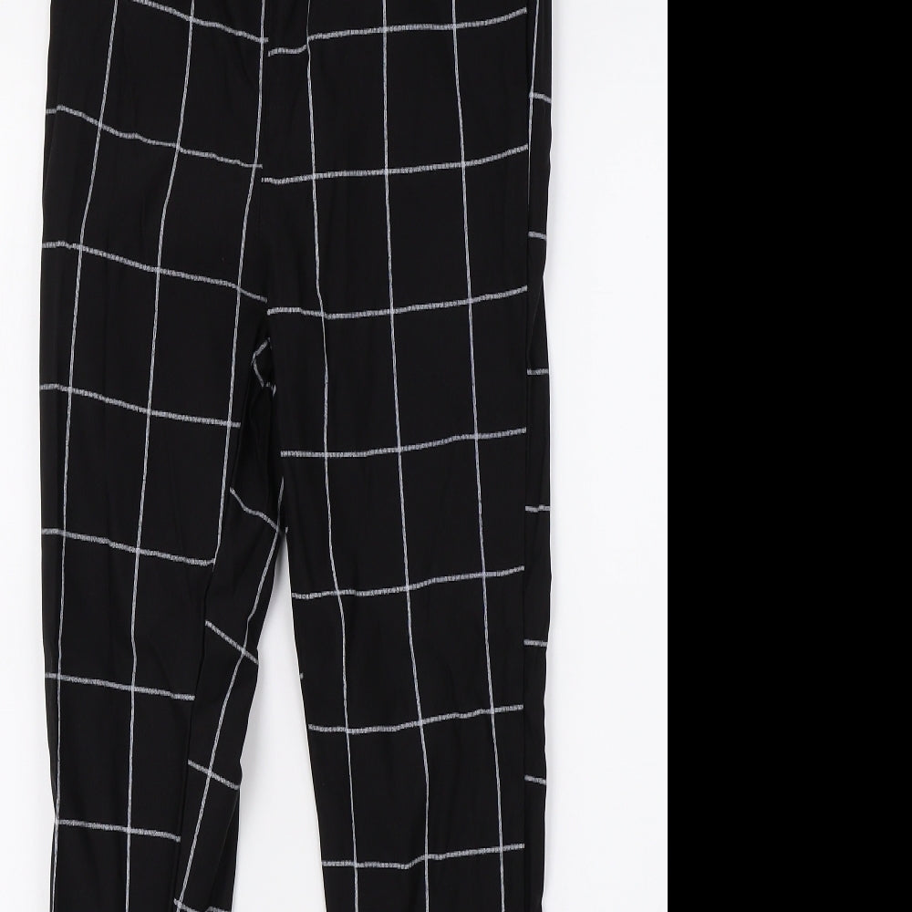 Womens UK Size M Preworn Regular Fit Sweatpants Black Trousers