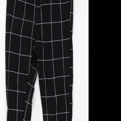 Womens UK Size M Preworn Regular Fit Sweatpants Black Trousers