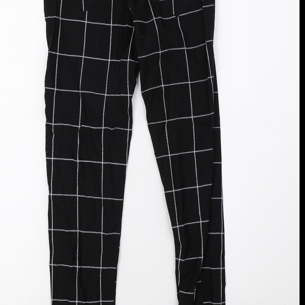 Womens UK Size M Preworn Regular Fit Sweatpants Black Trousers