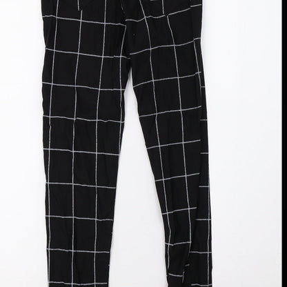 Womens UK Size M Preworn Regular Fit Sweatpants Black Trousers
