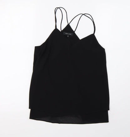 Womens UK Size 8 New Look Black Basic Blouse