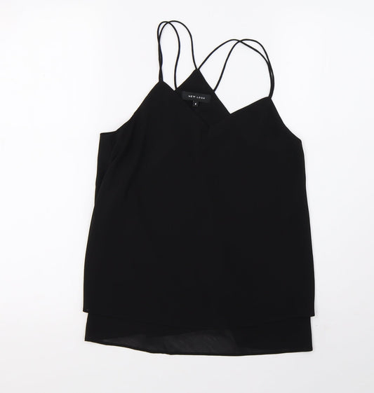 Womens UK Size 8 New Look Black Basic Blouse
