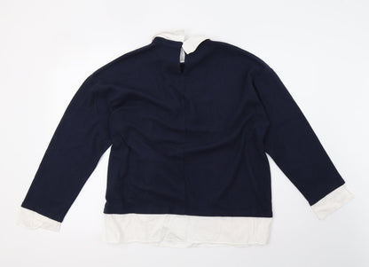 Womens UK Size 14 Marks and Spencer Blue Basic Blouse