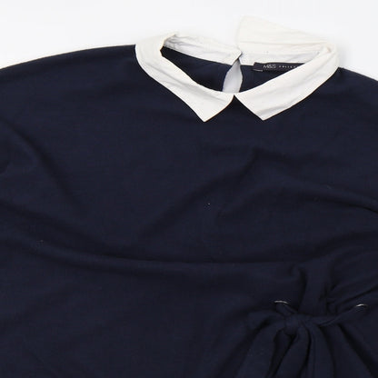 Womens UK Size 14 Marks and Spencer Blue Basic Blouse