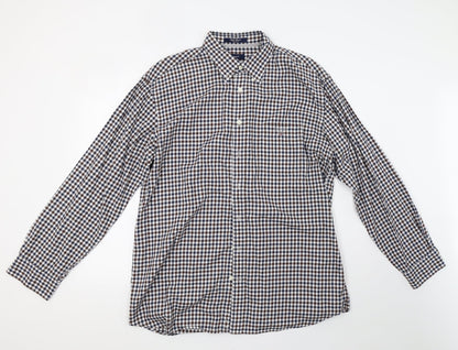 light flannel Mens Brown Check   Polo Size XL