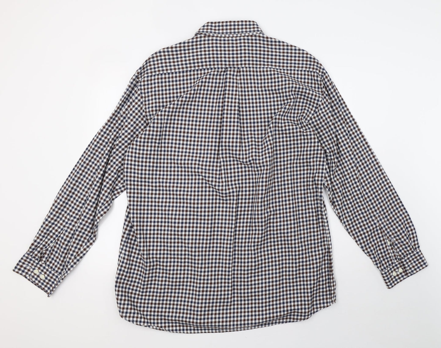 light flannel Mens Brown Check   Polo Size XL