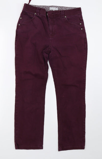 Womens UK Size 10 Marks and Spencer Regular Fit Skinny Purple Jeans