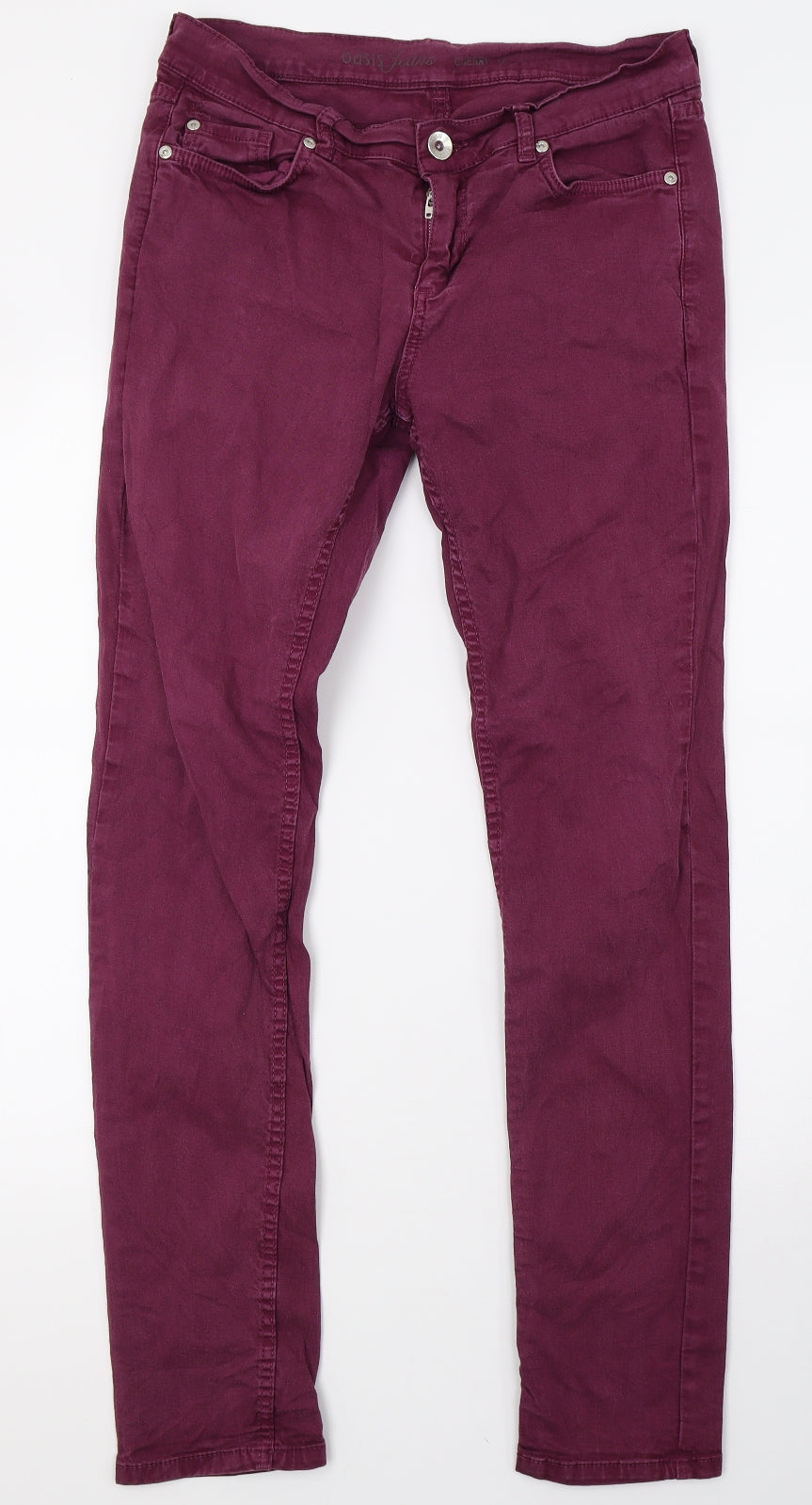 Oasis Womens Purple  Denim Skinny Jeans Size 10 L30 in