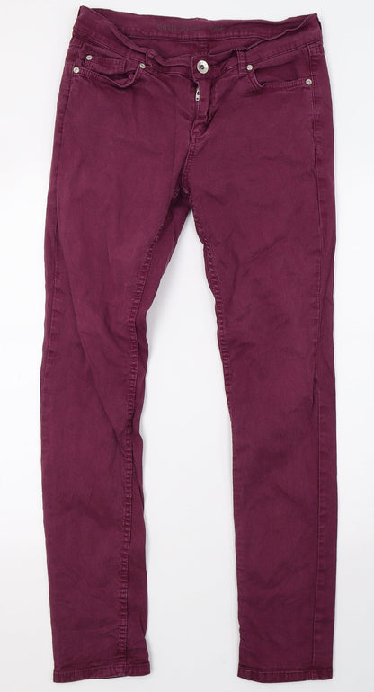 Oasis Womens Purple  Denim Skinny Jeans Size 10 L30 in
