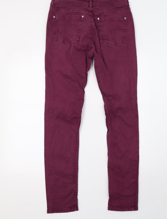 Oasis Womens Purple  Denim Skinny Jeans Size 10 L30 in