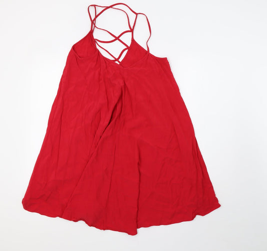 ASOS Womens Red  Mesh Basic Tank Size 10
