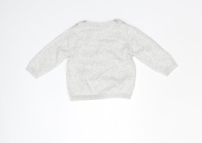M&S Baby Grey  Knit Pullover Jumper Size 3-6 Months