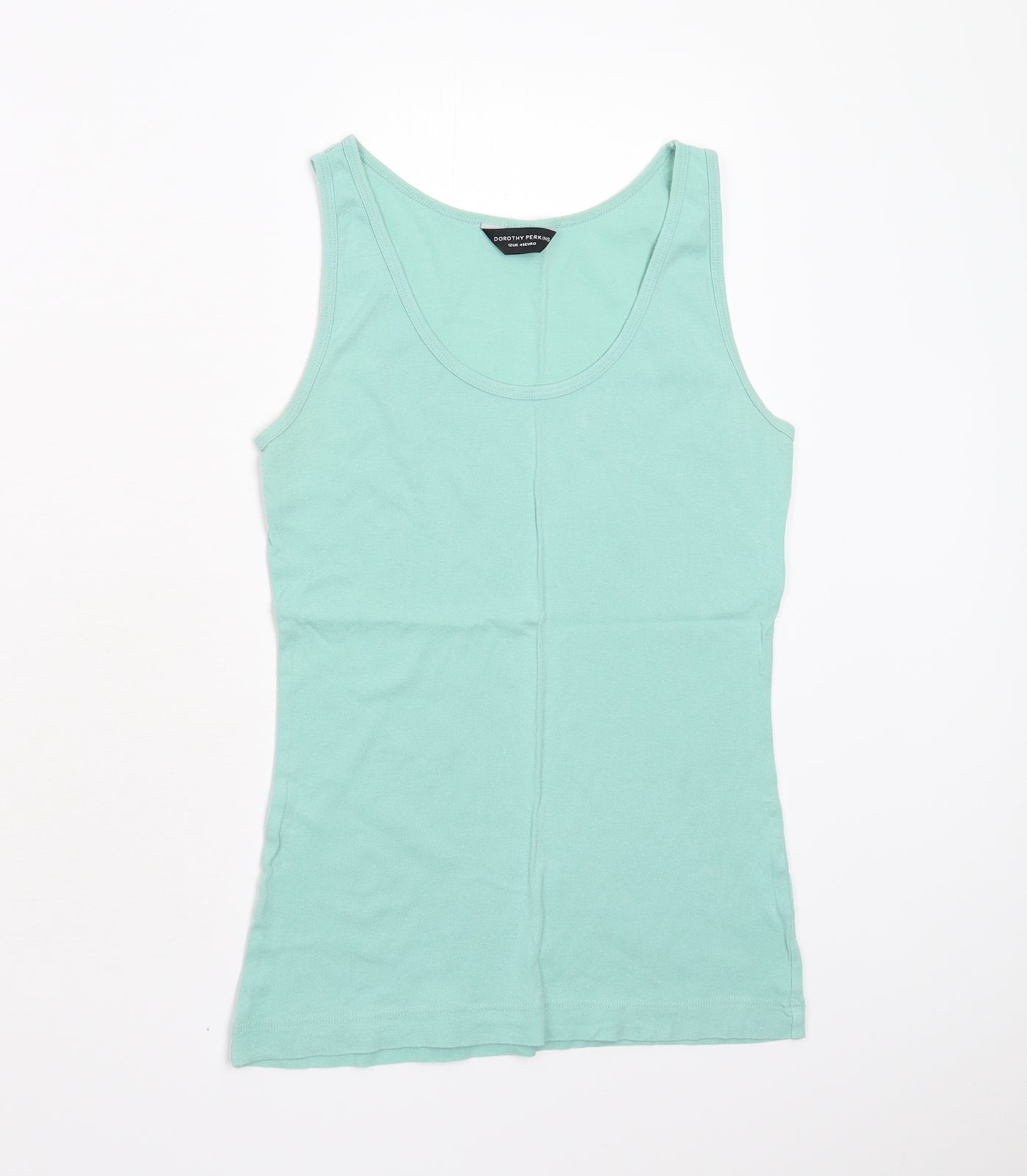 Womens UK Size 12 Dorothy Perkins Green Basic Tank
