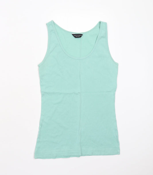 Womens UK Size 12 Dorothy Perkins Green Basic Tank