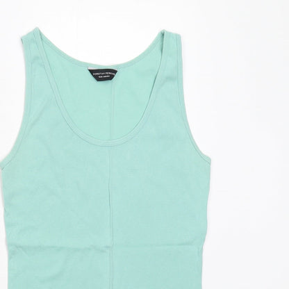 Womens UK Size 12 Dorothy Perkins Green Basic Tank