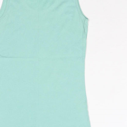 Womens UK Size 12 Dorothy Perkins Green Basic Tank