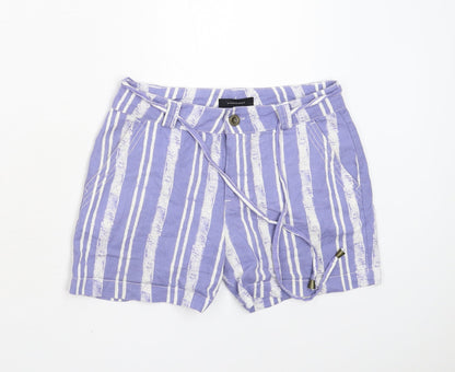 Primark Womens Blue Striped  Utility Shorts Size 8