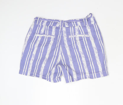 Primark Womens Blue Striped  Utility Shorts Size 8