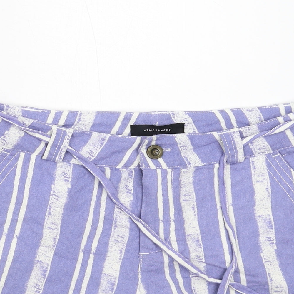 Primark Womens Blue Striped  Utility Shorts Size 8