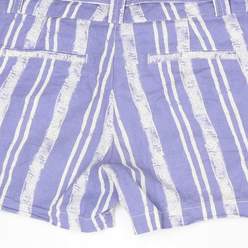 Primark Womens Blue Striped  Utility Shorts Size 8