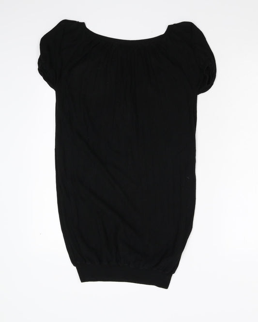 J&W Womens Black  Knit Pullover Jumper Size M