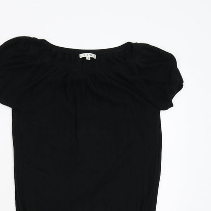 J&W Womens Black  Knit Pullover Jumper Size M