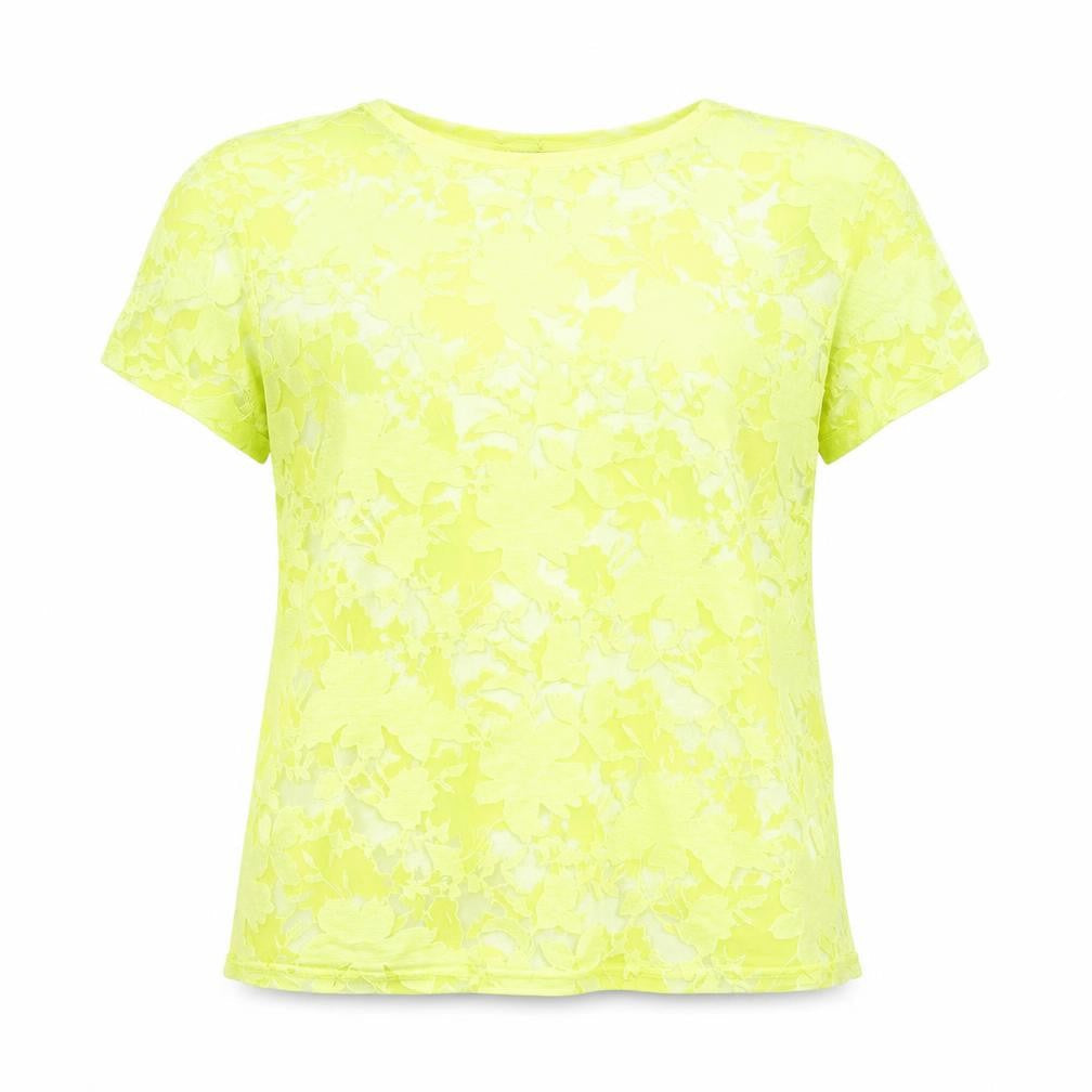 Womens UK Size 12 New Look Yellow Basic T-Shirt