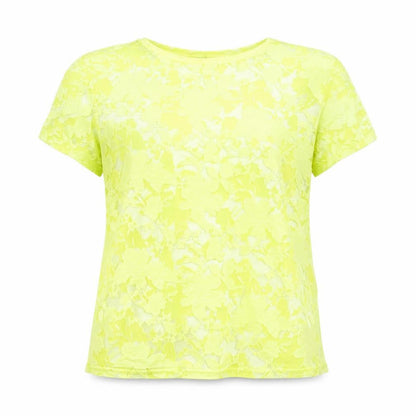 Womens UK Size 12 New Look Yellow Basic T-Shirt