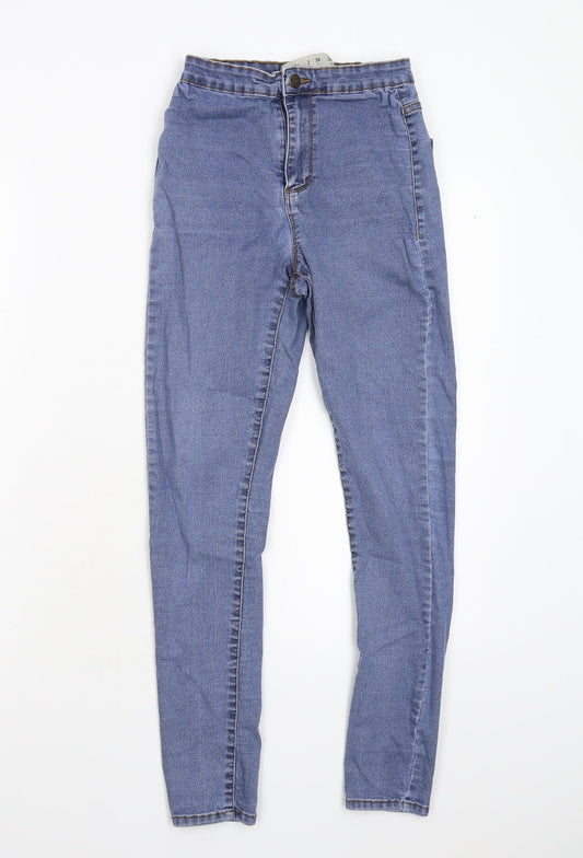 Primark Womens Blue  Denim Skinny Jeans Size 6 L25 in