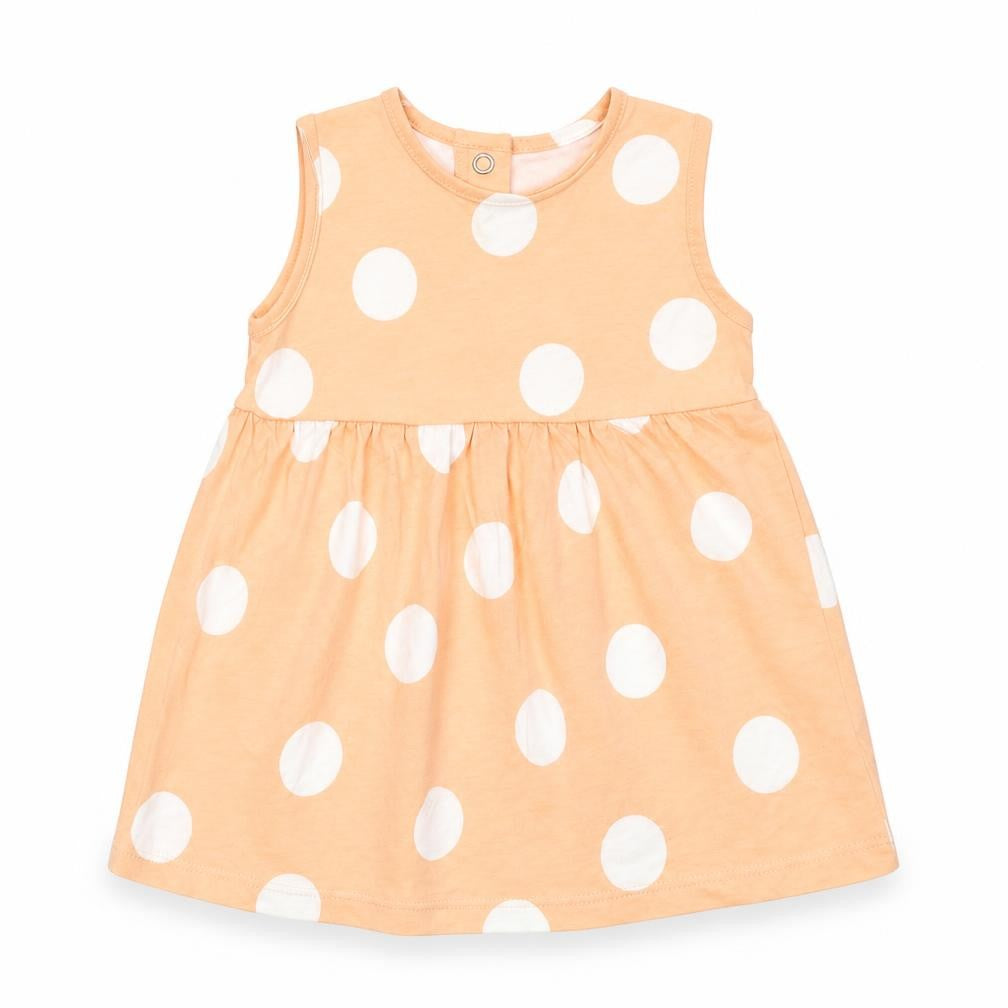 George Girls Orange Polka Dot  T-Shirt Dress  Size 0-3 Months