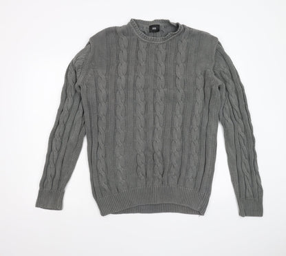 Human Scales Mens Grey  Knit Pullover Jumper Size L