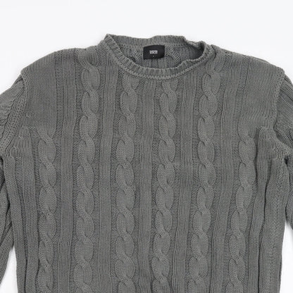 Human Scales Mens Grey  Knit Pullover Jumper Size L