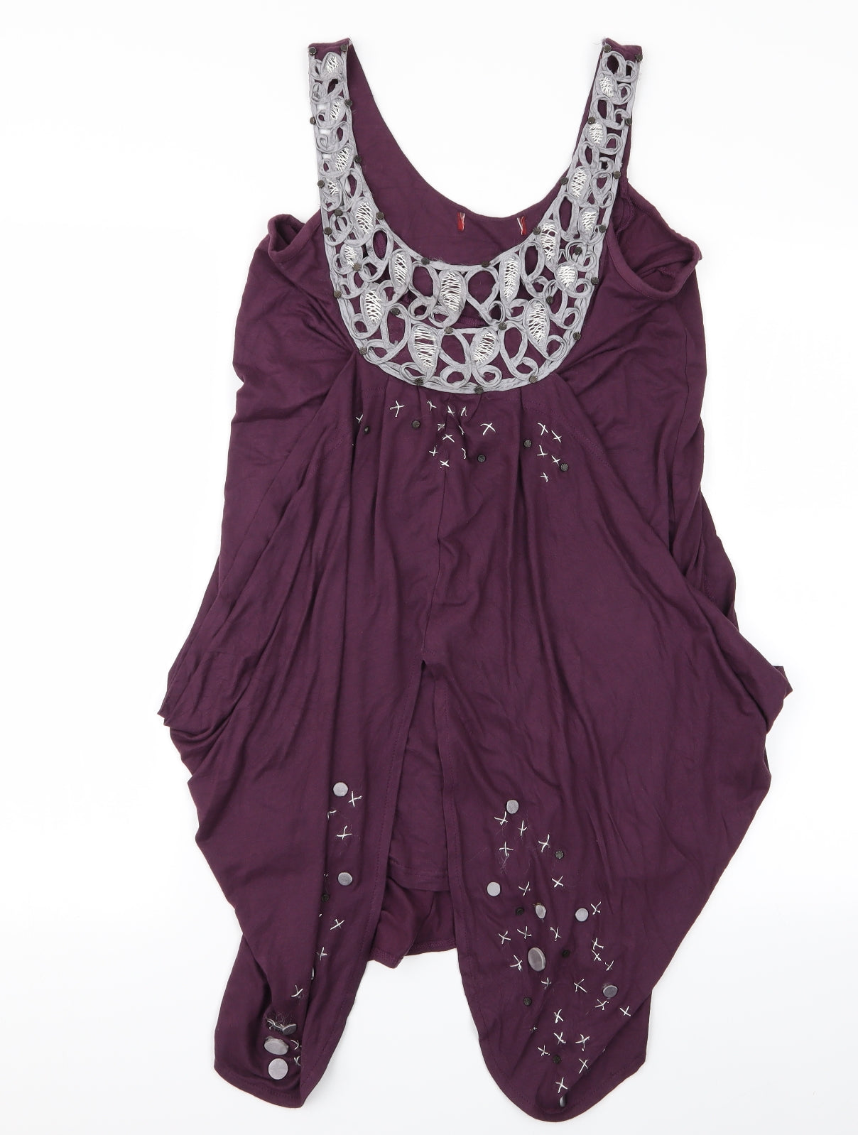 Uttman London Womens Purple   Fit & Flare    - Tulip Dress