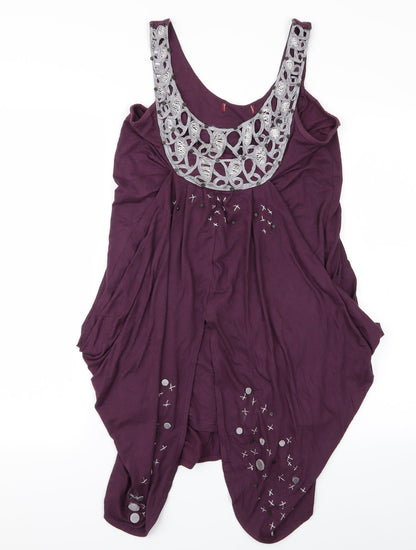 Uttman London Womens Purple   Fit & Flare    - Tulip Dress