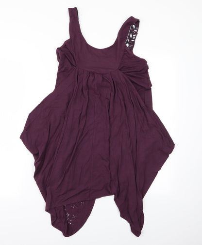 Uttman London Womens Purple   Fit & Flare    - Tulip Dress