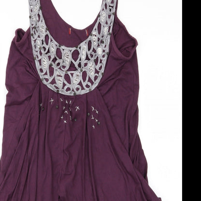 Uttman London Womens Purple   Fit & Flare    - Tulip Dress