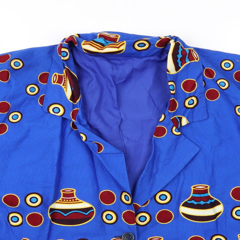Mens UK Size  Preworn Multicoloured  Button-Up Short Sleeve Casual Shirt